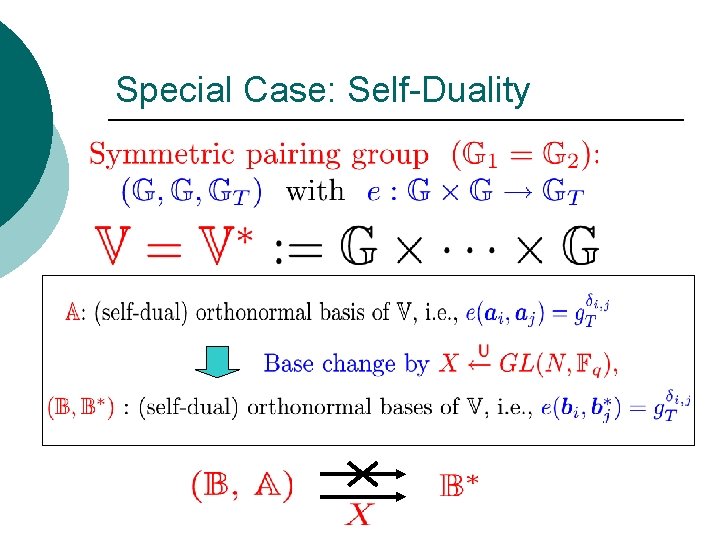 Special Case: Self-Duality 