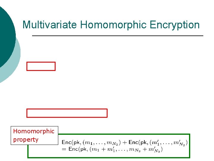 Multivariate Homomorphic Encryption Homomorphic property 