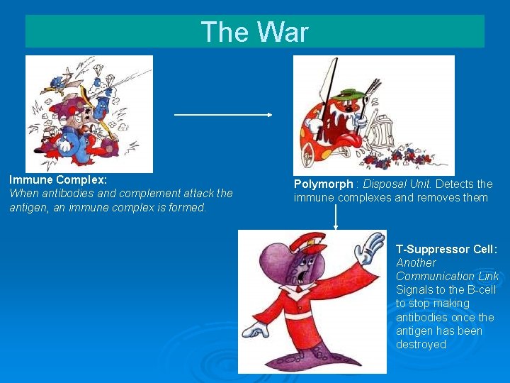 The War Immune Complex: When antibodies and complement attack the antigen, an immune complex