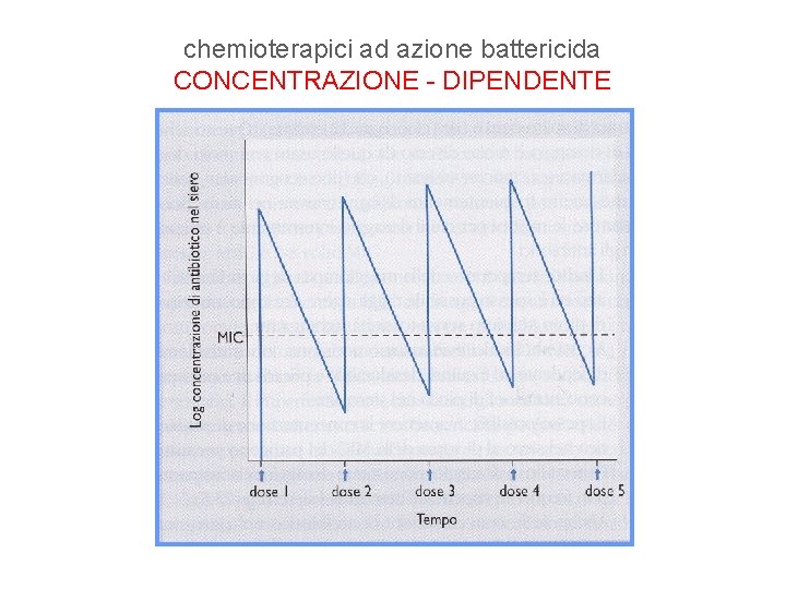 chemioterapici ad azione battericida CONCENTRAZIONE - DIPENDENTE 