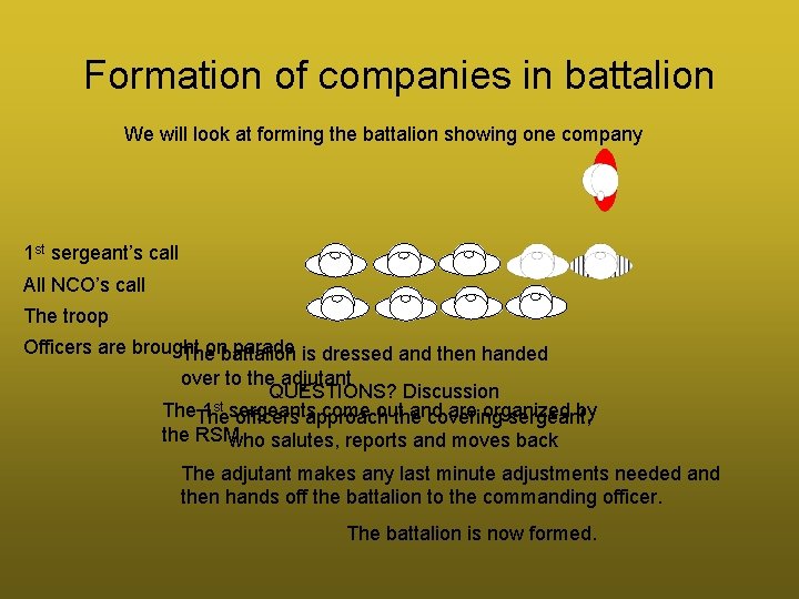 Formation of companies in battalion We will look at forming the battalion showing one