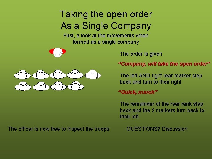 Taking the open order As a Single Company First, a look at the movements