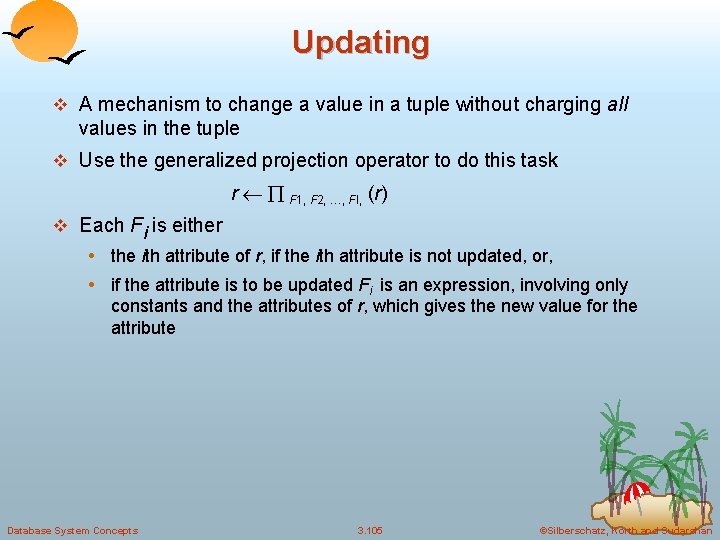 Updating v A mechanism to change a value in a tuple without charging all