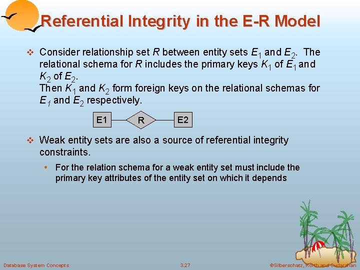 Referential Integrity in the E-R Model v Consider relationship set R between entity sets