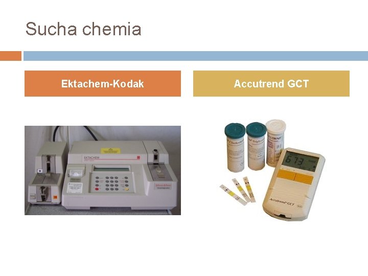 Sucha chemia Ektachem-Kodak Accutrend GCT 