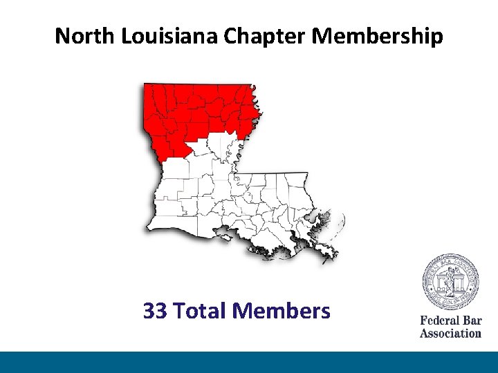 North Louisiana Chapter Membership 33 Total Members 