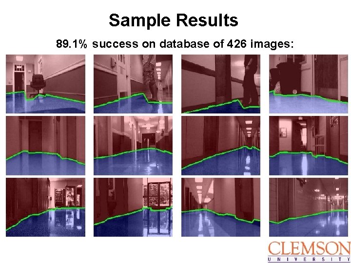 Sample Results 89. 1% success on database of 426 images: 