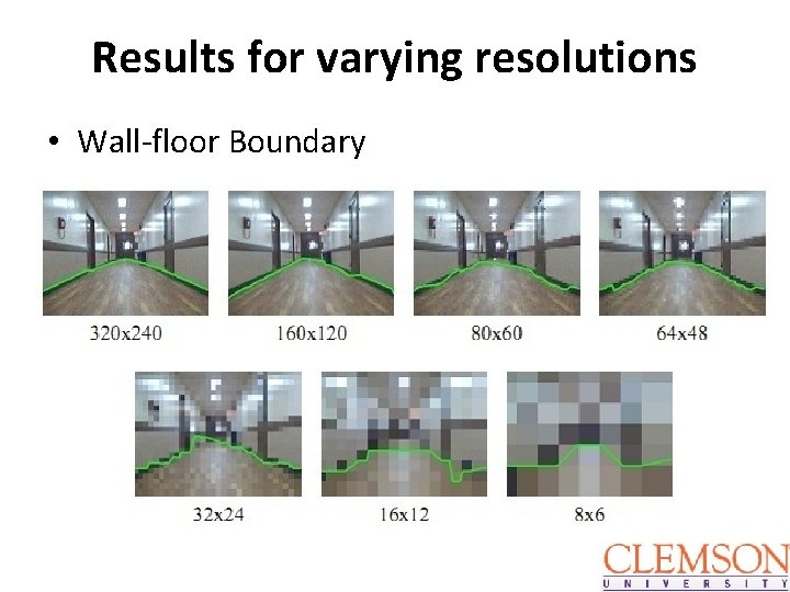 Results for varying resolutions • Wall-floor Boundary 