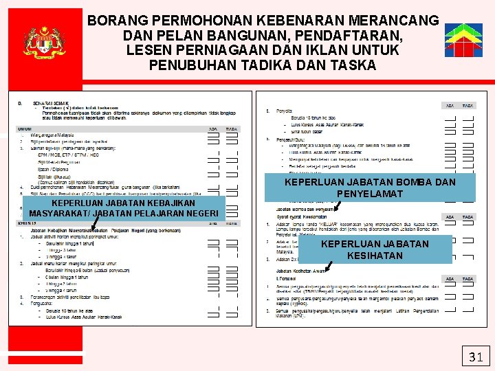 BORANG PERMOHONAN KEBENARAN MERANCANG DAN PELAN BANGUNAN, PENDAFTARAN, LESEN PERNIAGAAN DAN IKLAN UNTUK PENUBUHAN