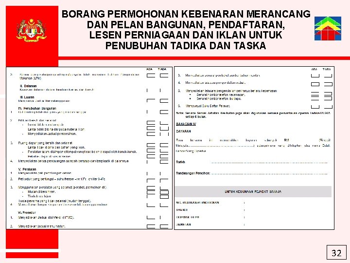 BORANG PERMOHONAN KEBENARAN MERANCANG DAN PELAN BANGUNAN, PENDAFTARAN, LESEN PERNIAGAAN DAN IKLAN UNTUK PENUBUHAN