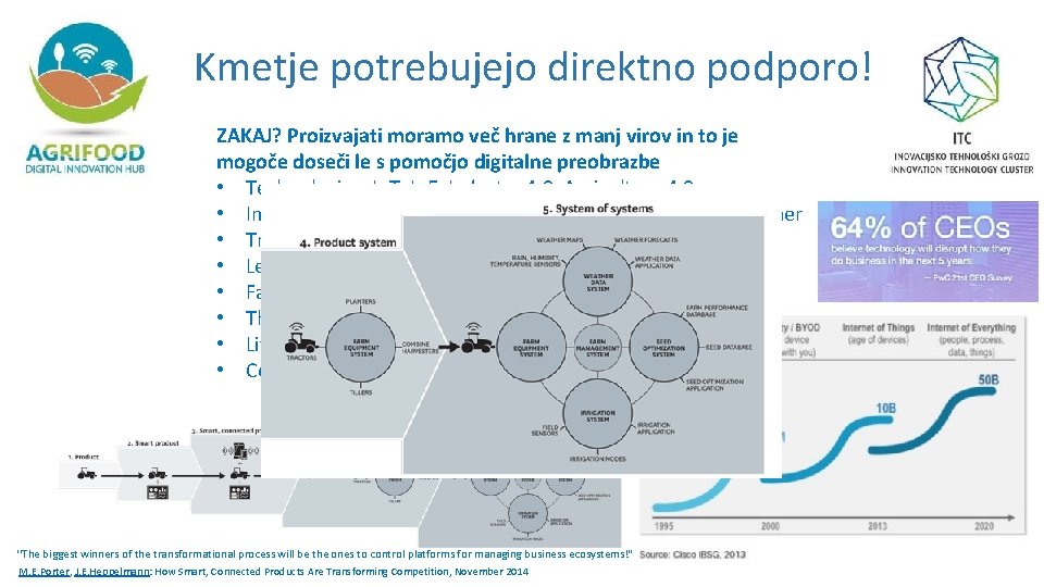 Kmetje potrebujejo direktno podporo! ZAKAJ? Proizvajati moramo več hrane z manj virov in to