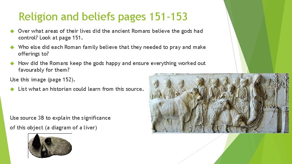 Religion and beliefs pages 151 -153 Over what areas of their lives did the