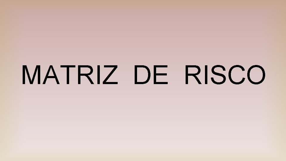 MATRIZ DE RISCO 