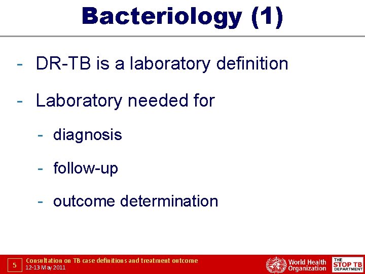 Overview of current MDRTB case definitions and treatment