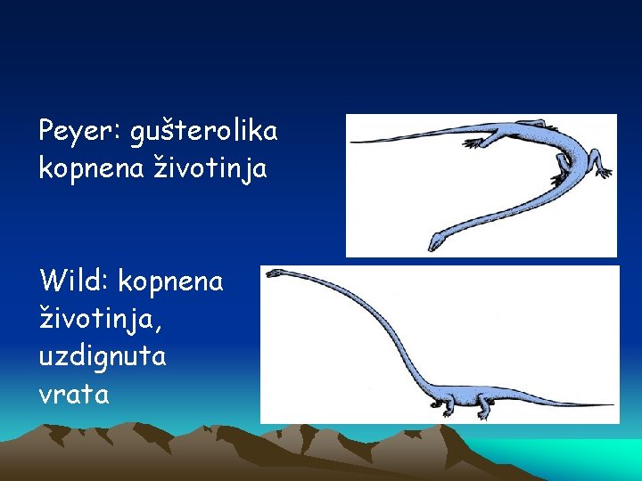 Peyer: gušterolika kopnena životinja Wild: kopnena životinja, uzdignuta vrata 