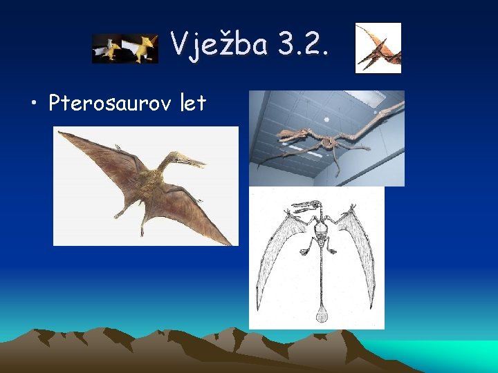 Vježba 3. 2. • Pterosaurov let 