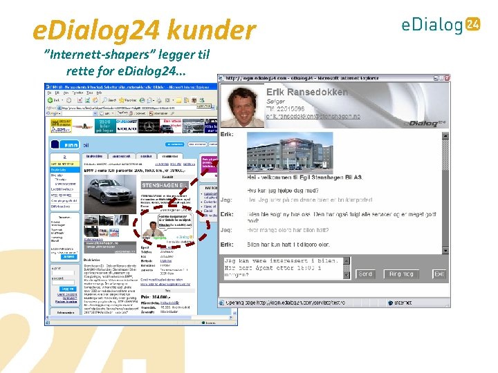 e. Dialog 24 kunder ”Internett-shapers” legger til rette for e. Dialog 24. . .