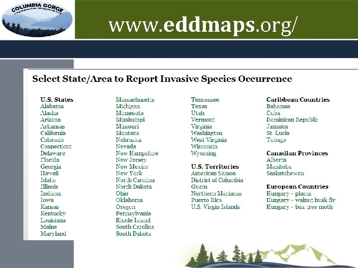 www. eddmaps. org/ 