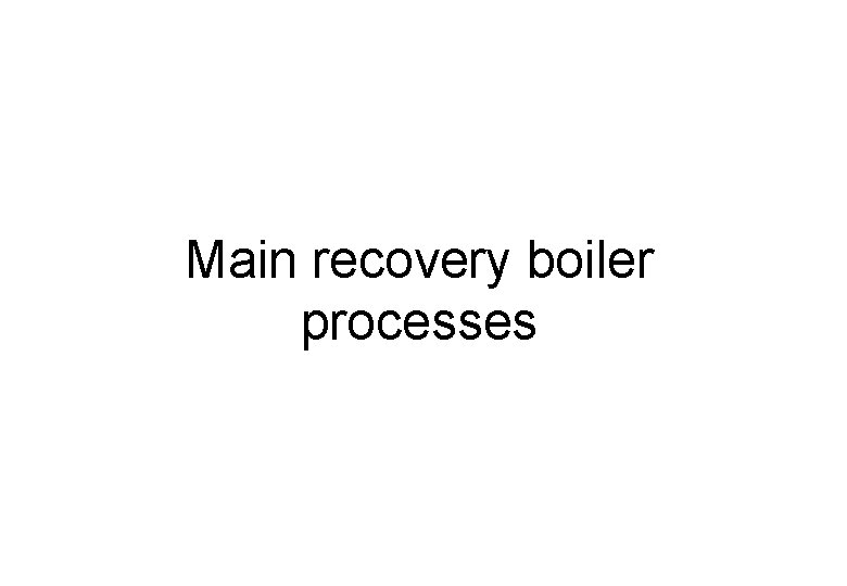 Main recovery boiler processes 