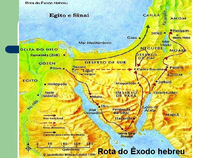 Rota do Êxodo hebreu 