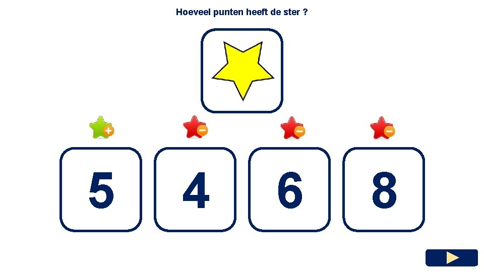 Hoeveel punten heeft de ster ? 5 4 6 8 
