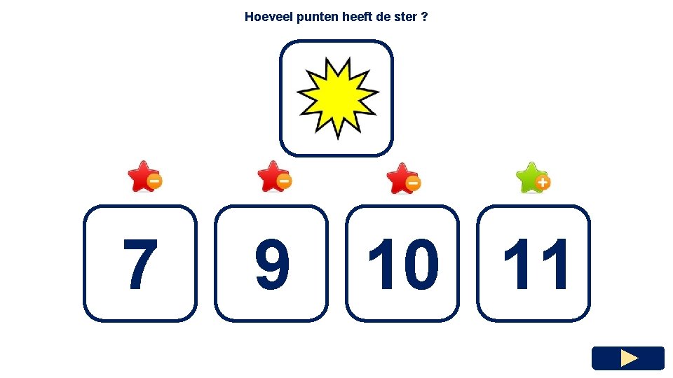 Hoeveel punten heeft de ster ? 7 9 10 11 