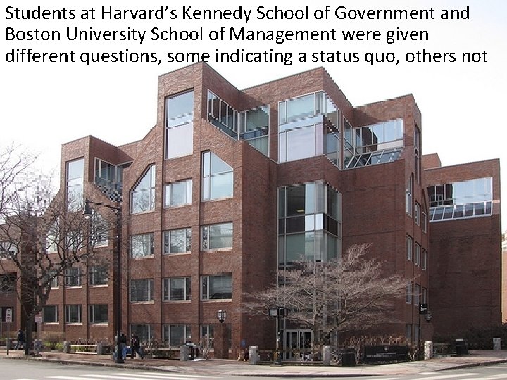 Students at Harvard’s Kennedy School of Government and Boston University School of Management were