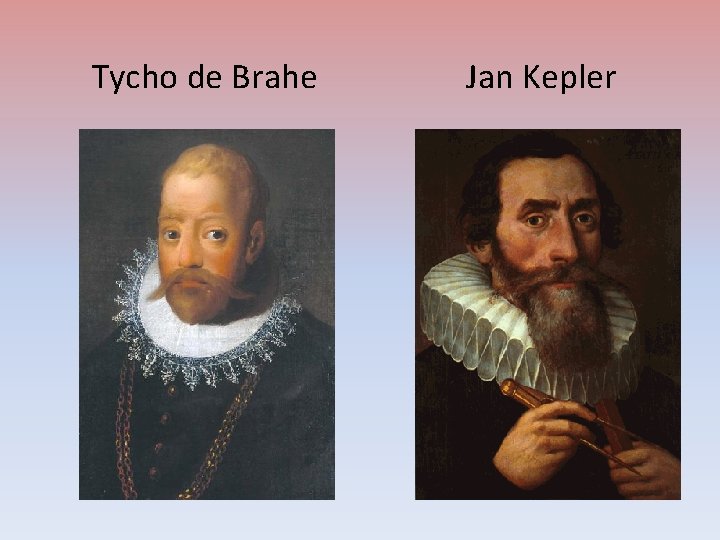 Tycho de Brahe Jan Kepler 