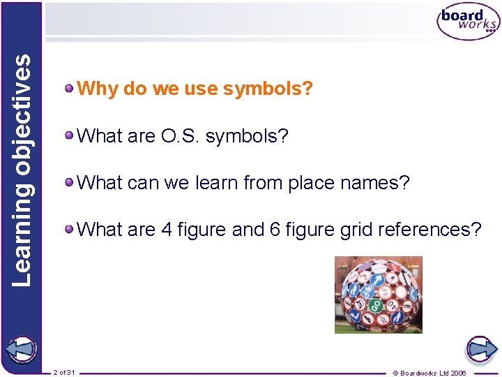 Learning objectives Why do we use symbols? What are O. S. symbols? What can