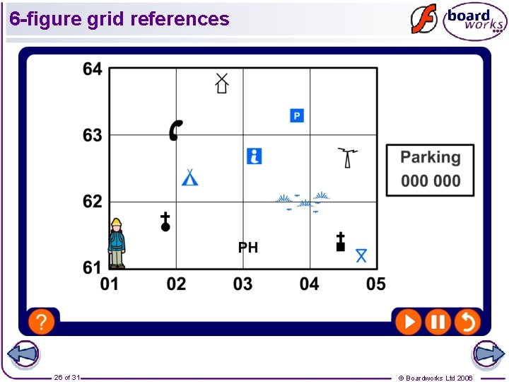 6 -figure grid references 26 of 31 © Boardworks Ltd 2006 