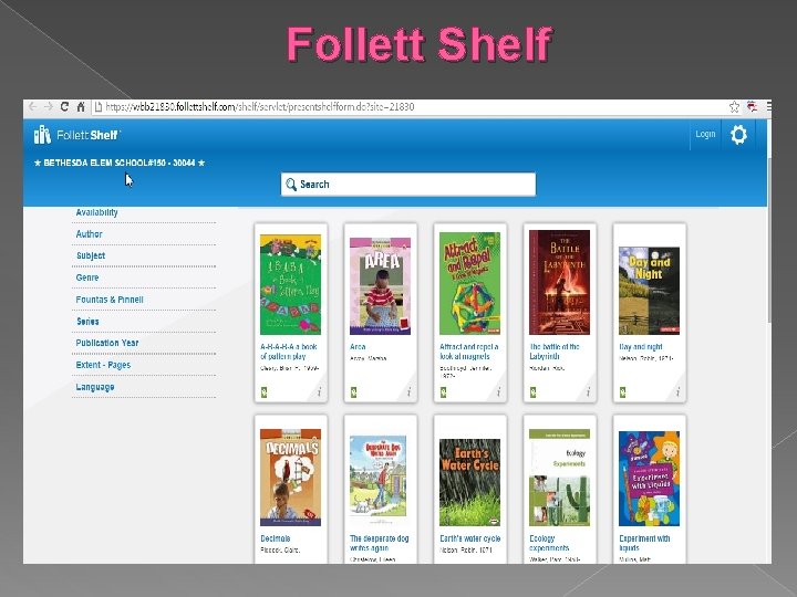 Follett Shelf 