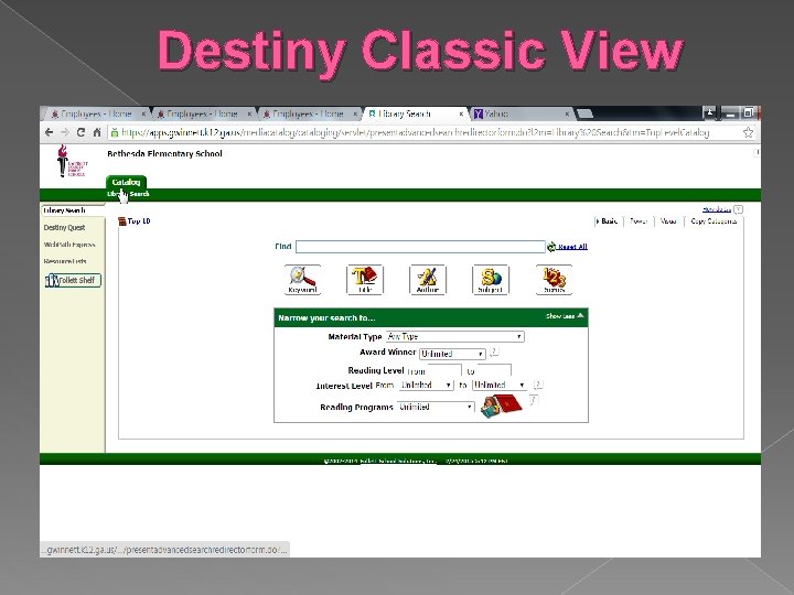 Destiny Classic View 