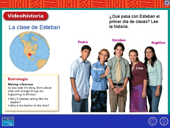 La clase de Esteban ¿Qué pasa con Esteban el primer día de clases? Lee