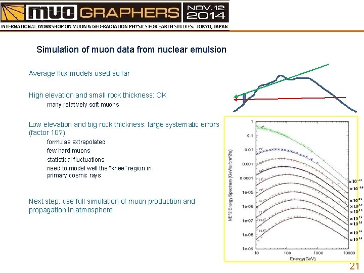 Simulation of muon data from nuclear emulsion Average flux models used so far High