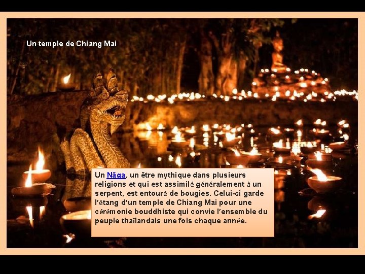 Un temple de Chiang Mai Un Nâga, un être mythique dans plusieurs religions et