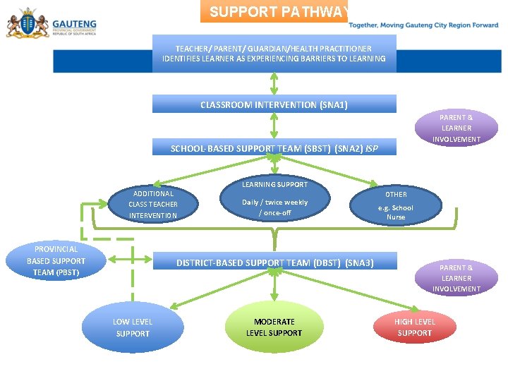 SUPPORT PATHWAY TEACHER/ PARENT/ GUARDIAN/HEALTH PRACTITIONER IDENTIFIES LEARNER AS EXPERIENCING BARRIERS TO LEARNING CLASSROOM