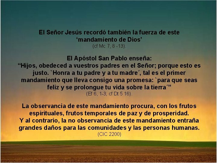 El Señor Jesús recordó también la fuerza de este ‘mandamiento de Dios’ (cf Mc