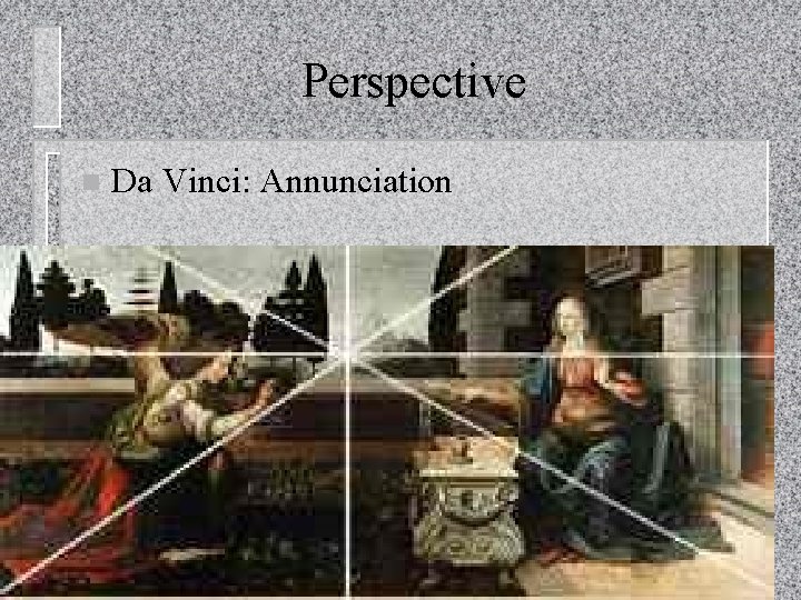 Perspective n Da Vinci: Annunciation 