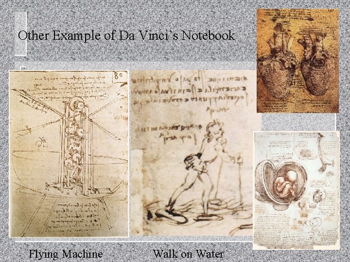 Other Example of Da Vinci’s Notebook Flying Machine Walk on Water 