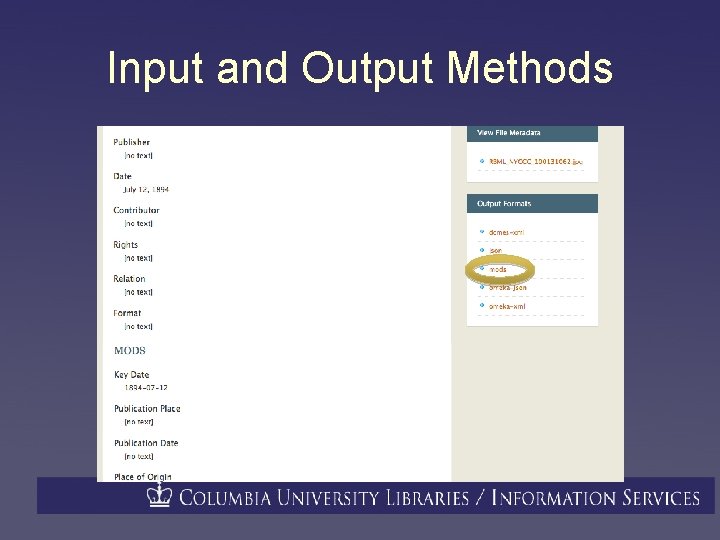 Input and Output Methods 