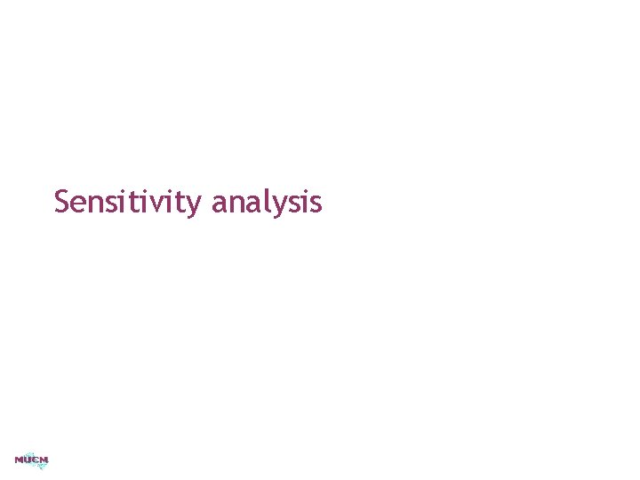 Sensitivity analysis 