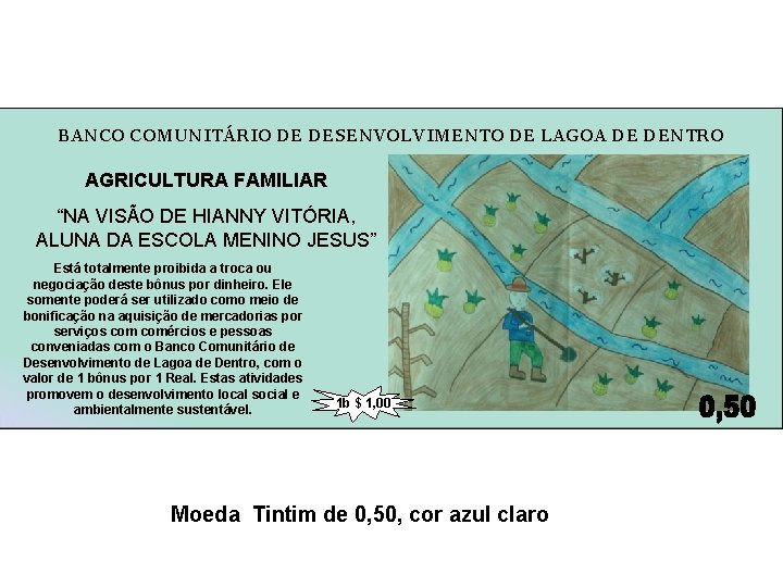 BANCO COMUNITÁRIO DE DESENVOLVIMENTO DE LAGOA DE DENTRO AGRICULTURA FAMILIAR “NA VISÃO DE HIANNY