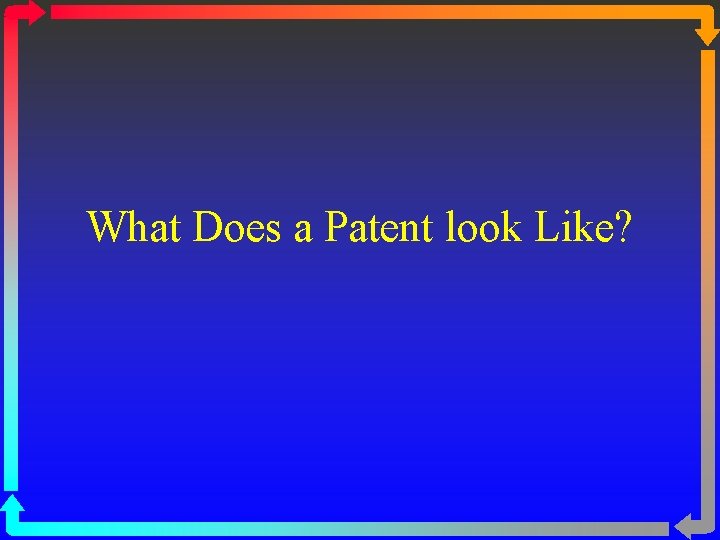 What Does a Patent look Like? 
