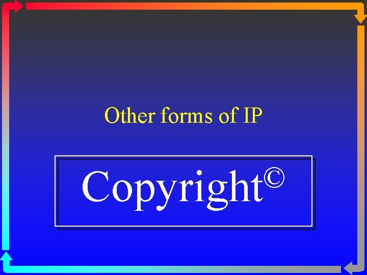 Other forms of IP © Copyright 