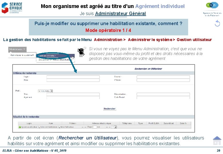 Mon organisme est agréé au titre d’un Agrément individuel Je suis Administrateur Général Puis-je