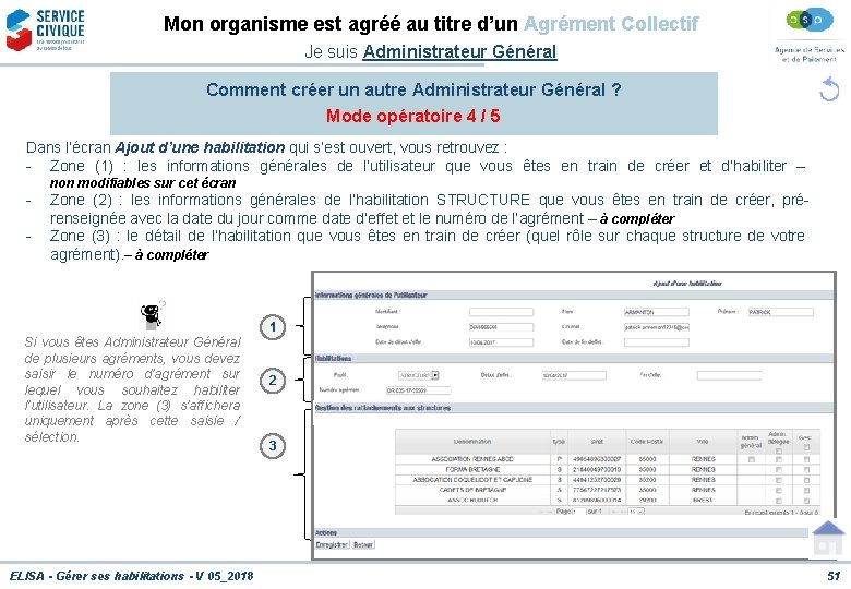 Mon organisme est agréé au titre d’un Agrément Collectif Je suis Administrateur Général Comment