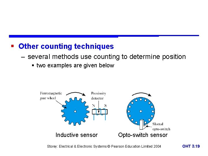 § Other counting techniques – several methods use counting to determine position § two § Other counting techniques – several methods use counting to determine position § two