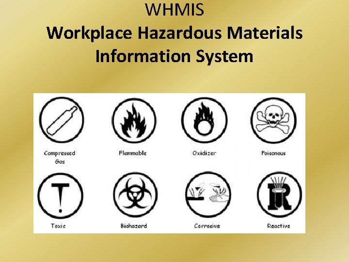 WHMIS Workplace Hazardous Materials Information System 