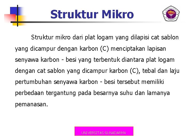 Struktur Mikro Struktur mikro dari plat logam yang dilapisi cat sablon yang dicampur dengan