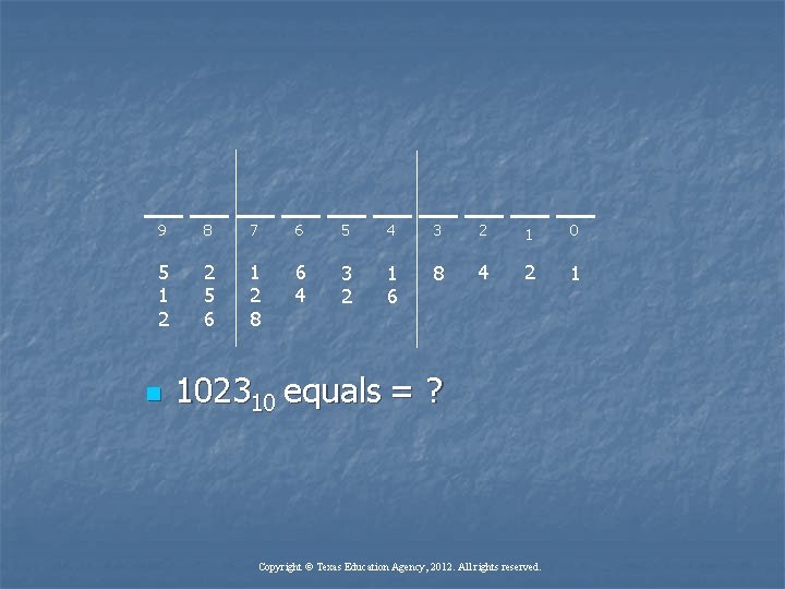 9 8 7 6 5 4 3 2 1 0 5 1 2 2